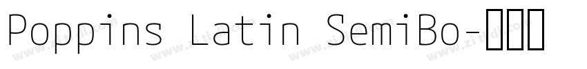Poppins Latin SemiBo字体转换